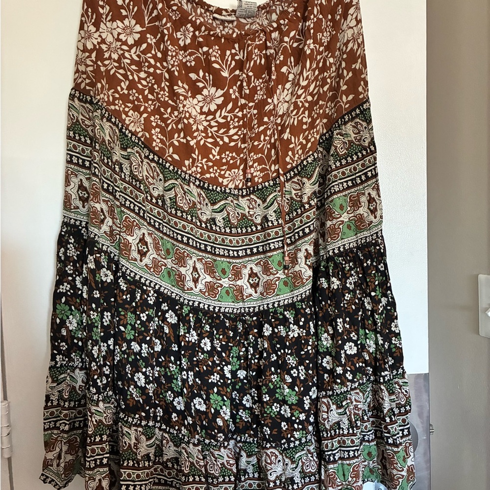 Vintage White Stag Maxi Skirt
